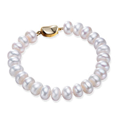 Simple White Button Pearl Bracelet